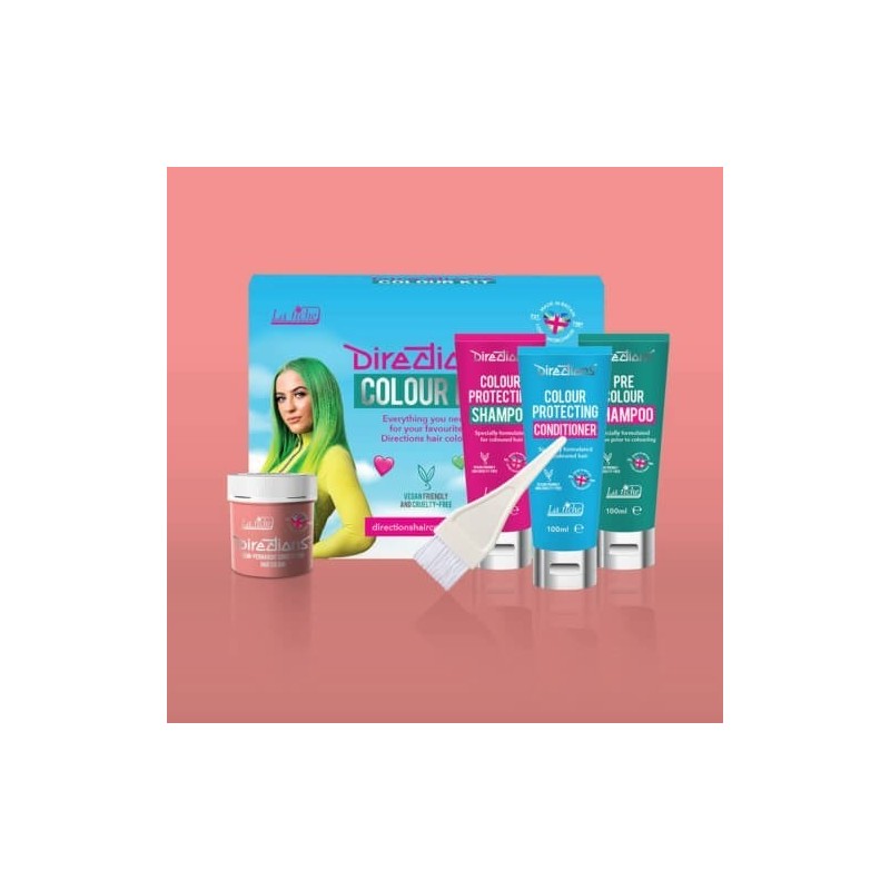 Instrucciones Kit de color de cabello rosa pastel