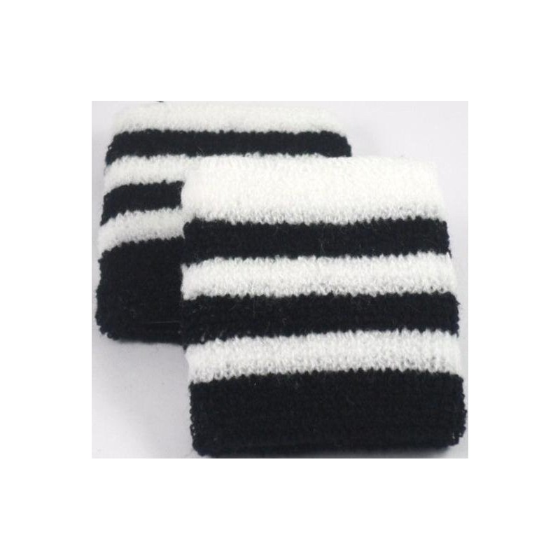 Black and White Striped Sweatband / Armband
